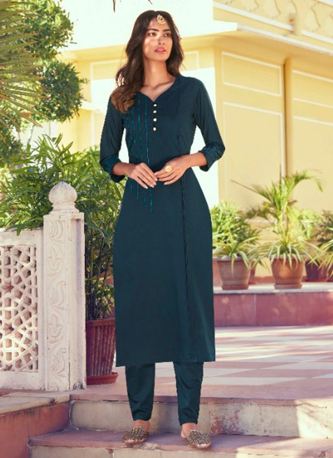 Raahat 1 Vardan Ethnic Wear Roman Silk Wholesale Kurti Collection 